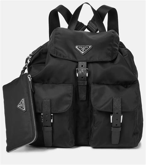 prada re-nylon and leather backpack|prada nylon backpack review.